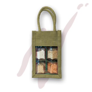 Sampler Set of 4 Small Sea Salts in Jute Bag - YOUR CHOICE!